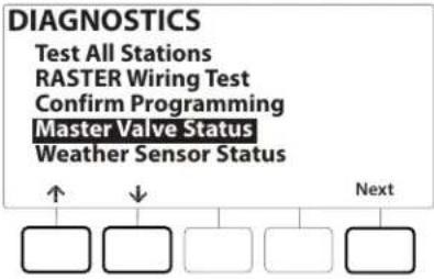 RAIN BIRD ESPLXME2 - État de la vanne maîtresse - 2