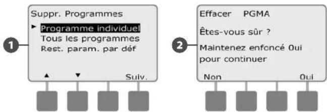 RAIN BIRD ESPLXMEF - Effacer les programmes individuellement - 3