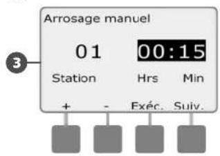 RAIN BIRD ESPLXMEF - Démarrer manuellement une station - 5