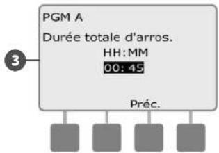 RAIN BIRD ESPLXMEF - Programmation de la durée d'arrosage - 5
