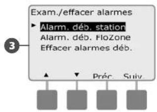 RAIN BIRD ESPLXMEF - Afficher les alarmes de débit des stations - 5