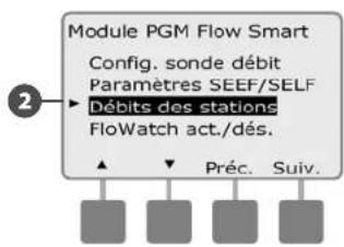 RAIN BIRD ESPLXMEF - Configurer manuellement les débits des stations - 4