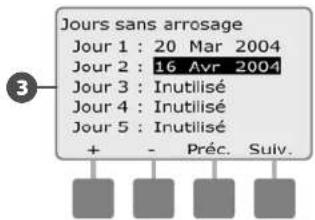 RAIN BIRD ESPLXMEF - Jours sans arrosage - 5