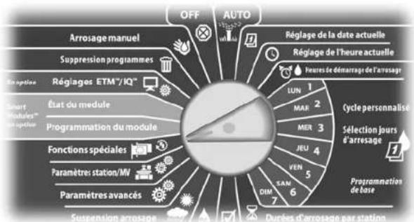 RAIN BIRD ESPLXMEF - Configuration du mode d'affichage de l'heure - 2