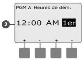 RAIN BIRD ESPLXMEF - Heures de démarrage de l'arrosage - 4