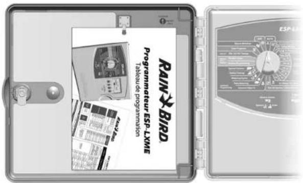 RAIN BIRD ESPLXMEF - Rangement du tableau de programmation - 1