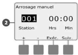 RAIN BIRD ESPLXMEF - Démarrer manuellement une station - 4