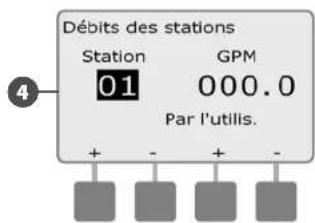 RAIN BIRD ESPLXMEF - Configurer manuellement les débits des stations - 6