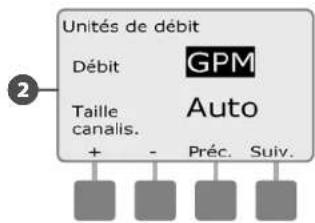 RAIN BIRD ESPLXMEF - Configurer les unités de débit - 4