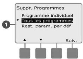 RAIN BIRD ESPLXMEF - Supprimer tous les programmes - 3