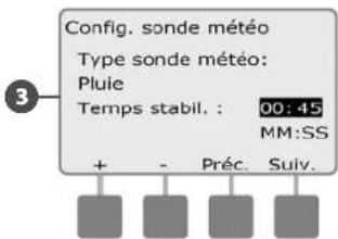 RAIN BIRD ESPLXMEF - Régler une sonde météo - 5
