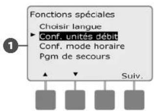 RAIN BIRD ESPLXMEF - Configurer les unités de débit - 3