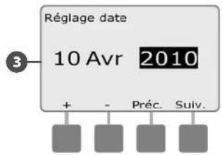 RAIN BIRD ESPLXMEF - Réglage de la date actuelle - 5