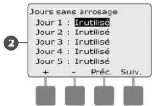RAIN BIRD ESPLXMEF - Jours sans arrosage - 4