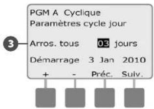 RAIN BIRD ESPLXMEF - Jours cycliques - 4