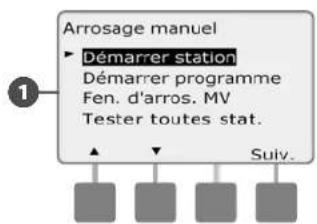 RAIN BIRD ESPLXMEF - Démarrer manuellement une station - 3