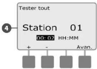 RAIN BIRD ESPLXMEF - Tester toutes les stations - 6