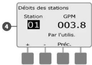 RAIN BIRD ESPLXMEF - Afficher les débits - 6
