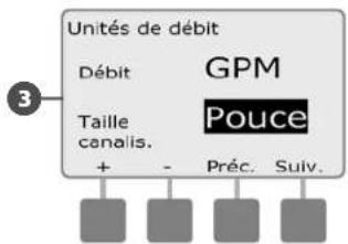 RAIN BIRD ESPLXMEF - Configurer les unités de débit - 5