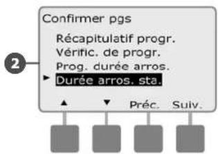 RAIN BIRD ESPLXMEF - Vérifiez la durée totale d'arrosage de toutes les stations : - 4