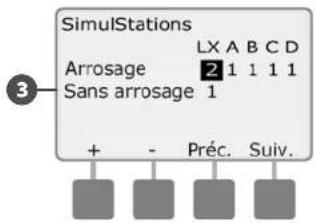 RAIN BIRD ESPLXMEF - Configurer les SimulStations d'un programme - 5