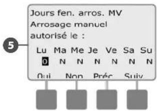 RAIN BIRD ESPLXMEF - Configurer une fenêtre d'arrosage MV - 7