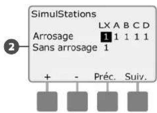 RAIN BIRD ESPLXMEF - Configurer les SimulStations d'un programme - 4