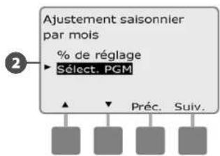 RAIN BIRD ESPLXMEF - Sélectionner les programmes à ajuster - 4