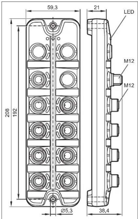 IFM AC2951 - Schéma d'encombrement - 2