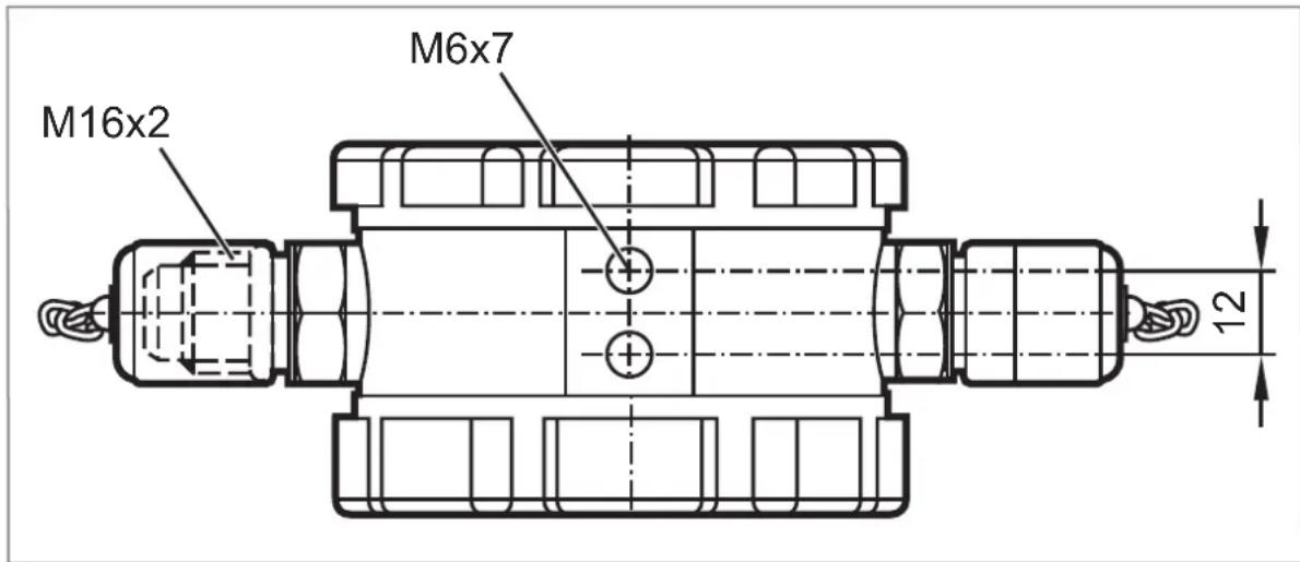 IFM LDP100 - Dimensions de montage pertinentes - 1