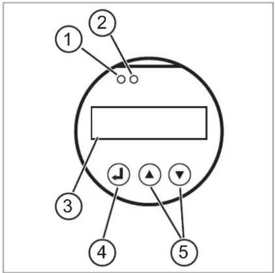 IFM LDP100 - Eléments de service et d'indication - 1