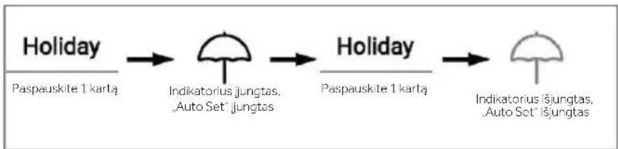 HAIER HSR5918DIMP - Atostogų režimas „Holiday“ - 1