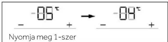 -08^τ - + → -08^τ Nyomja meg 1-szer