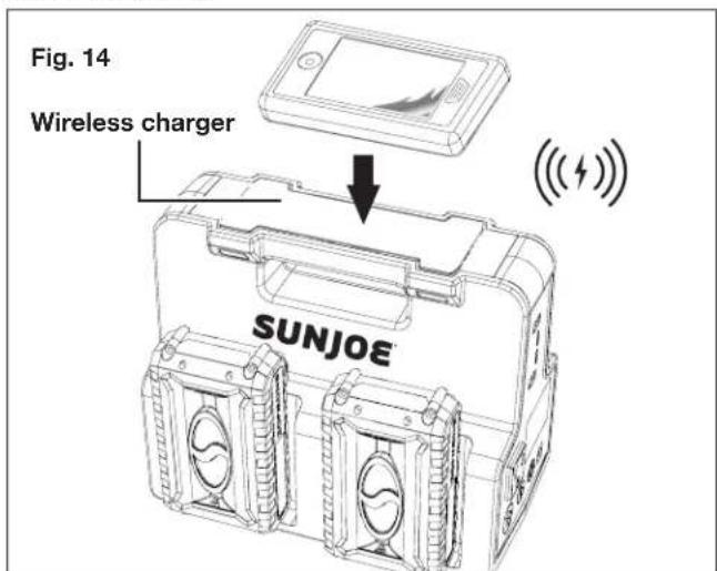 Sun Joe 24V300WI - Using the Wireless Charger - 1