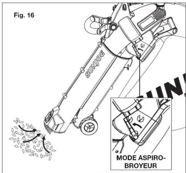 Sun Joe SBJ702E - Mode aspiro-broyeur - 1