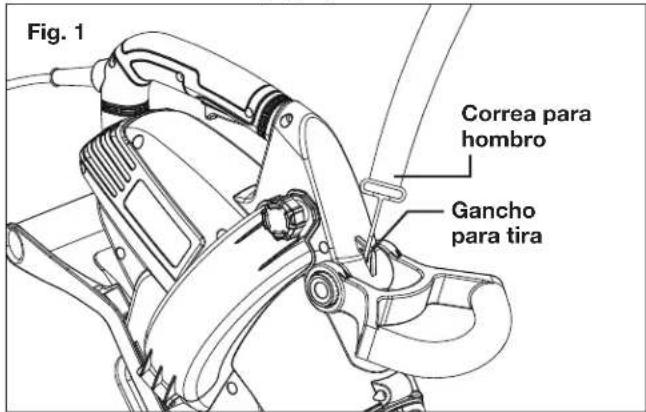 Sun Joe SBJ702E - Colocación y ajuste de la correa para hombro - 1