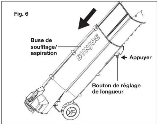 Sun Joe SBJ702E - Réglage de la longueur de la buse - 1