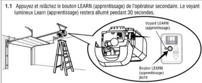 CHAMBERLAIN 050ACTWFATS - 1Programmez une telecommande a I'aide du bouton d'apprentissage (non inclus) - 1