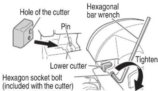 HiKOKI VB3616DA - Removing the lower cutter - 3
