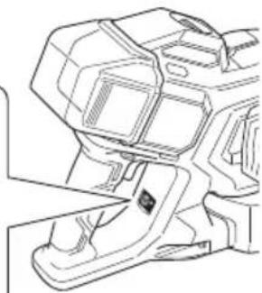 HiKOKI VB3616DA - Appuyer sur le sélecteur de mode manuel pour reculer - 2