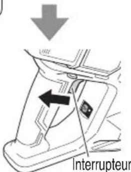 HiKOKI VB3616DA - Appuyer sur le sélecteur de mode manuel pour reculer - 3