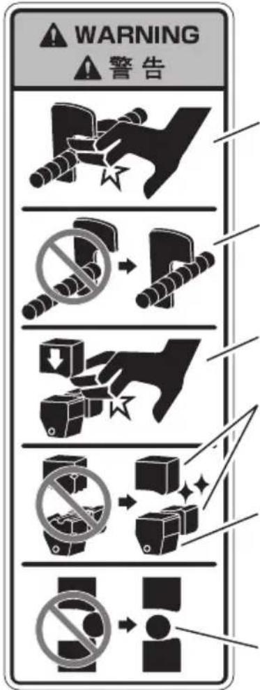 HiKOKI VB3616DA - Warning label (Cutting) - 1