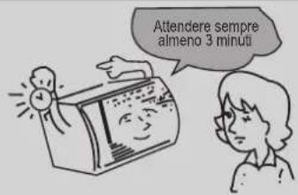Attendere sempre almeno 3 minuti