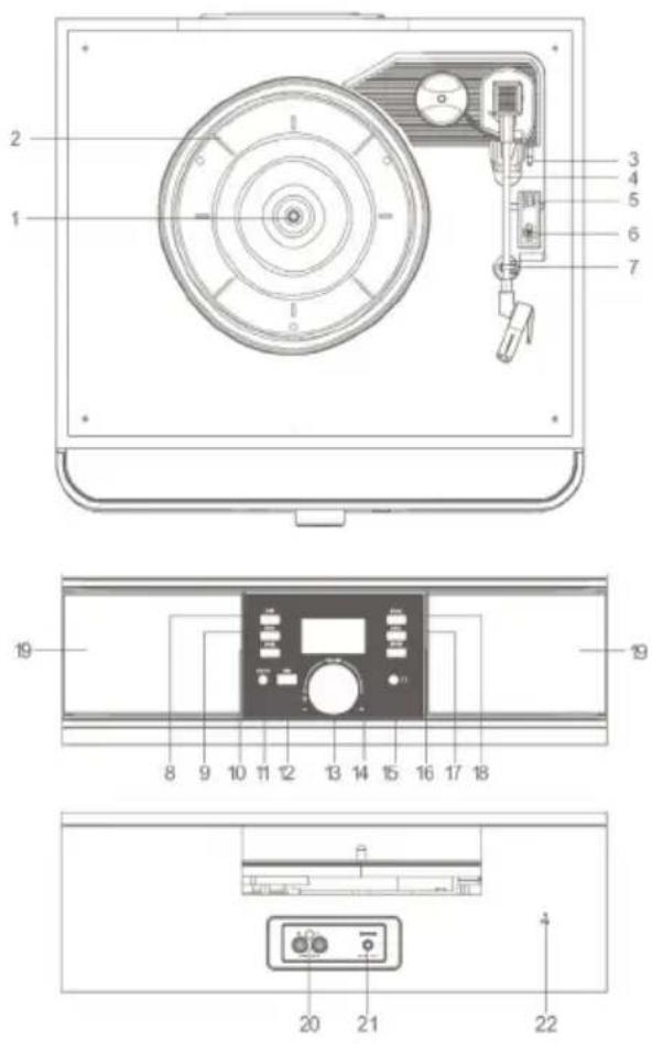 Trevi TT 1042 DAB - COMMANDS DESCRIPTION - 1