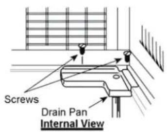 Screws Drain Pan Internal View
