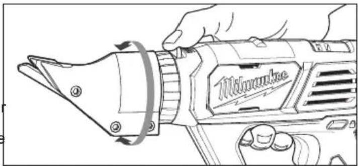 MILWAUKEE M18 263722 - Rotation de la tête de coupe - 1