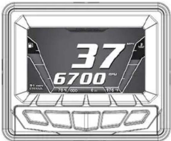 POLARIS 850 Rush XCR (2019) - ÉCRAN À AFFICHAGE NUMÉRIQUE INTERACTIF DE POLARIS (PIDD) - 1