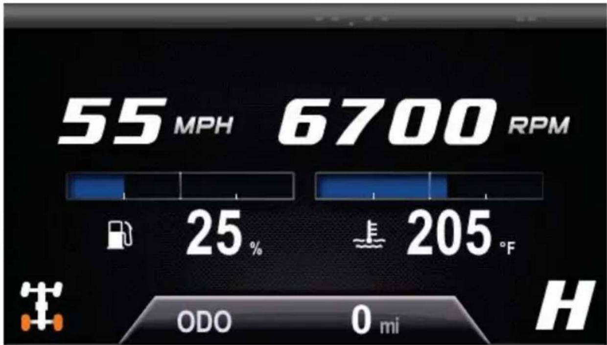 POLARIS 550 Indy (2015) - TOUCHE 2 – COMPTEUR KILOMÉTRIQUE/COMPTEUR JOURNALIER/HEURES-MOTEUR - 1
