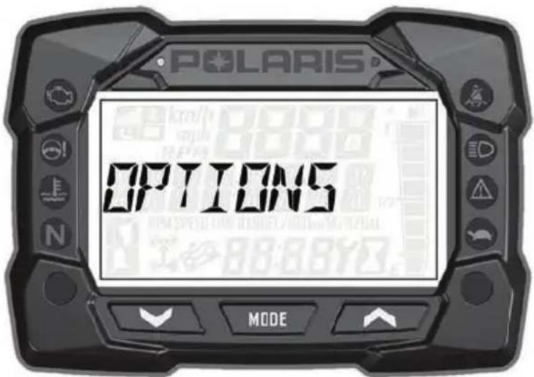 POLARIS Sportsman 1000 XP MD (2017) - CARACTERISTIQUES ET COMMANDES Bloc-instruments Menu des options - 1