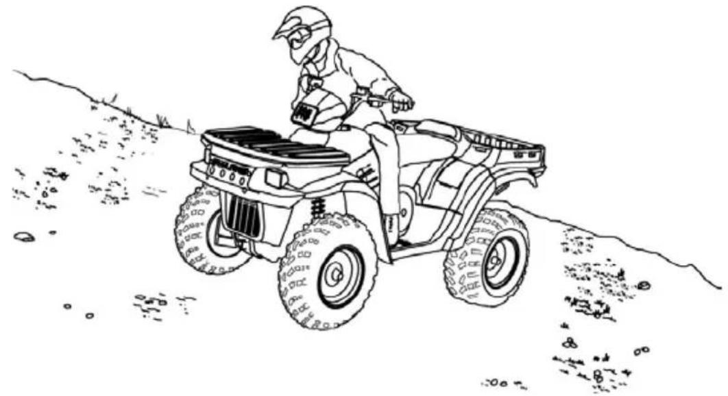 POLARIS ATP 330 4x4 (2005) - Conduite perpendiculaire à la pente - 1